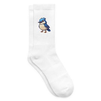 Jay Vogel Niedliche Karikatur Kawaii Aquarell Tier Haustier - Tennissocken - Weiß - Rechts