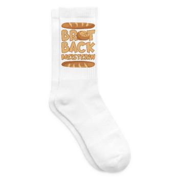 BROT BACKMEISTERIN BROT BACKEN BÄCKERIN - Tennissocken - Weiß - Rechts