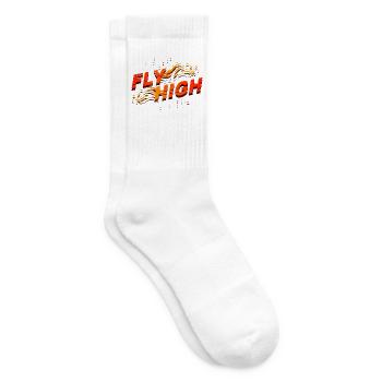 Flammender Höhenflug - Tennissocken - Weiß - Rechts
