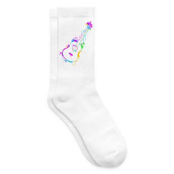 Gitarre - Tennissocken - Weiß - Rechts