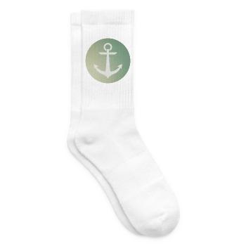 Anker Kreisrund / Anchor circular - Tennissocken - Weiß - Rechts