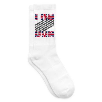 London England Vereinigtes Königreich Reise - Tennissocken - Weiß - Rechts