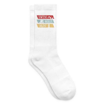Swim Bike Run Triathlon - Tennissocken - Weiß - Rechts