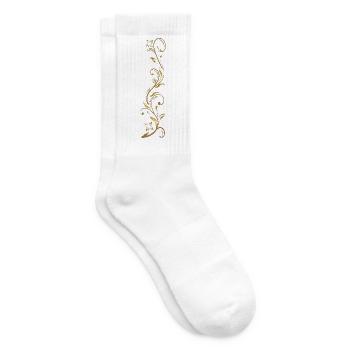 Blumenranke - Tennissocken - Weiß - Rechts