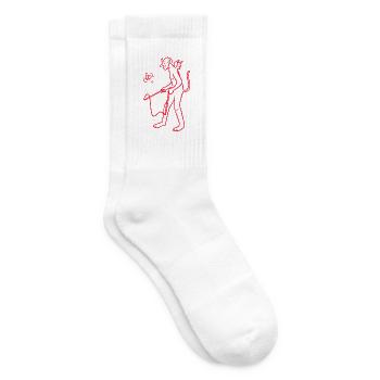 Spritziger Diabolo Stocktechnik - Tennissocken - Weiß - Rechts