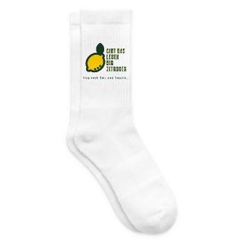 Tequila und Zitronen - Das Lebensmotto - Tennissocken - Weiß - Rechts
