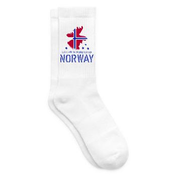 Norwegen Norge - Tennissocken - Weiß - Rechts