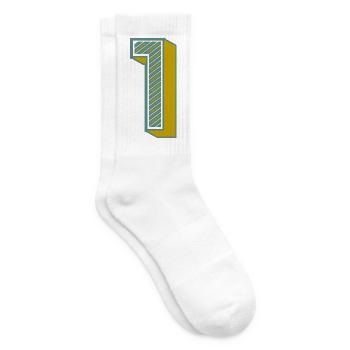 1. 1 JAHR. 1. JAHRESTAG. 1 JAHR GEBURTSTAG - Tennissocken - Weiß - Rechts
