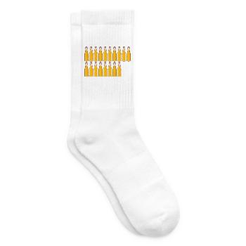 18 Beer Bottles - Beer - 18 Years - 18th Birthday - Tennis socks - white - Right