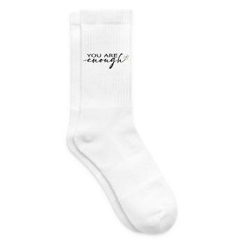 You Are Enough Self Love Shirt - Tennis socks - white - Right