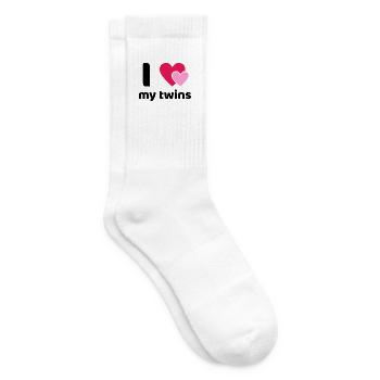 Ich Liebe Meine Zwillinge Mama Mutter Zwillingen - Tennissocken - Weiß - Rechts