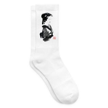 Bijin: eine schöne Japanerin - Tennissocken - Weiß - Rechts