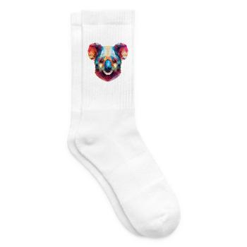Koala buntes Aquarell Tier Haustier Illustration - Tennissocken - Weiß - Rechts