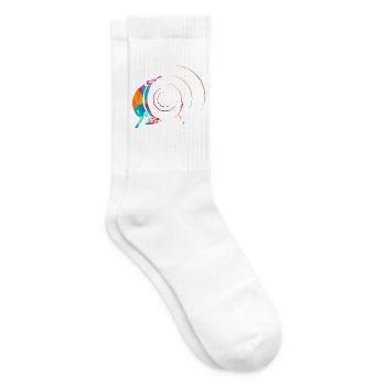 Treibender Bass Dschungelparty - Tennissocken - Weiß - Rechts