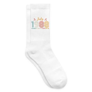 Juli 1988 Geburtstag Juli 1988 Juli - Tennissocken - Weiß - Rechts