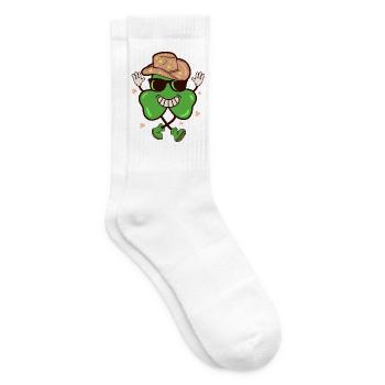 Ein glücklicher Cowboy Retro St Patty s Day - Tennissocken - Weiß - Rechts