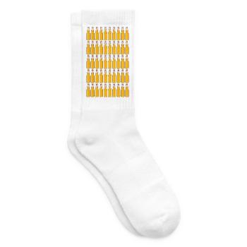50 Beer Bottles - Beer - 50 Years - 50th Birthday - Tennis socks - white - Right