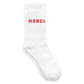 VIELEN DANK. DANKE. VIELEN DANK. JAHRESTAG. GEBURT. - Tennissocken - Weiß - Rechts