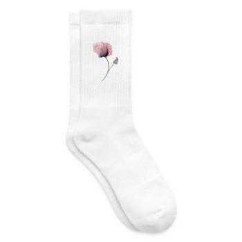 Blume - Tennissocken - Weiß - Rechts