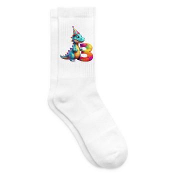 DINO 3 ANS DINOSAURE 3E ANNIVERSAIRE - Chaussettes de tennis - blanc - Droite