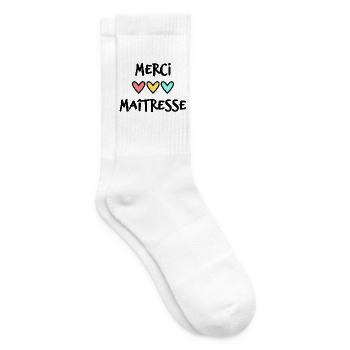 MISTRESS. THANK YOU. THANK YOU MISTRESS - Tennis socks - white - Right