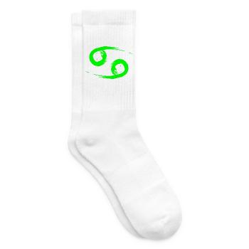 Krebs Cancer Sternzeichen Design Symbol Grün - Tennissocken - Weiß - Rechts