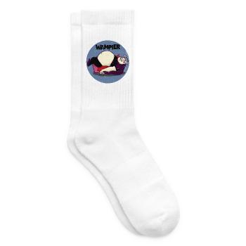 Kugelrunder Wampir Bierbauchwitz - Tennissocken - Weiß - Rechts