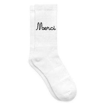 VIELEN DANK. DANKE. VIELEN DANK. JAHRESTAG. GEBURT. - Tennissocken - Weiß - Rechts