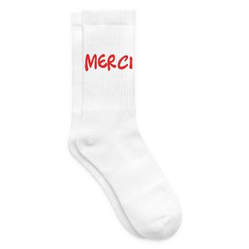 VIELEN DANK. DANKE. VIELEN DANK. JAHRESTAG. GEBURT. - Tennissocken - Weiß - Rechts