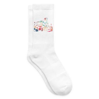 Stilvoller Cocktailmixer Barkeeper - Tennissocken - Weiß - Rechts