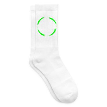 Kreis Hellgrün Bürste Vektor Ring Design Grün - Tennissocken - Weiß - Rechts