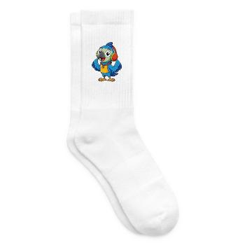Papagei Lustige Zeichentrickfigur Kopfhörer Musik - Tennissocken - Weiß - Rechts