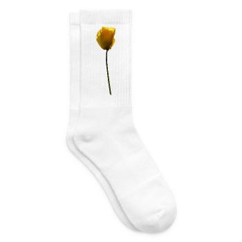 gelbe Mohnblume Mohn - Tennissocken - Weiß - Rechts