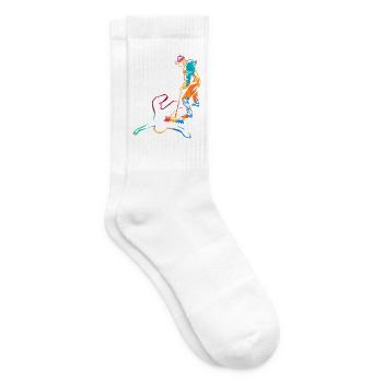 Unerschrockener Tatortreiniger Einsatz - Tennissocken - Weiß - Rechts