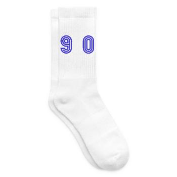 90. 90 ANS. 90e ANNIVERSAIRE. ANNIVERSAIRE 90 ANS. - Chaussettes de tennis - blanc - Droite