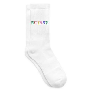 SWITZERLAND. COUNTRY - Tennis socks - white - Right