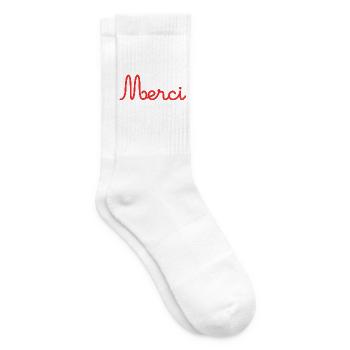 VIELEN DANK. DANKE. VIELEN DANK. JAHRESTAG. GEBURT. - Tennissocken - Weiß - Rechts