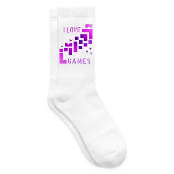 I love games - Tennissocken - Weiß - Rechts