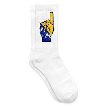 Bosnien Flagge Nummer 1 used - Tennissocken - Weiß - Rechts