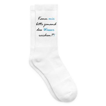 Kann mir bitte jemand das Wasser reichen?! - Tennissocken - Weiß - Rechts