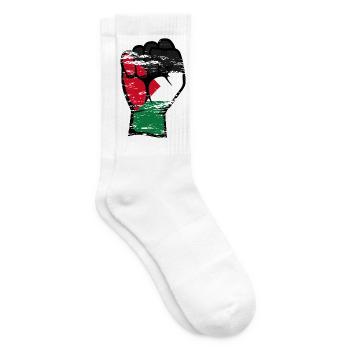 Palästina Flagge Faust Symbol used - Tennissocken - Weiß - Rechts