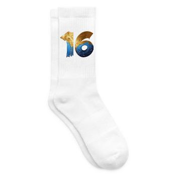 NO. 16 NUMBER 16 COOL 16TH BIRTHDAY - Tennis socks - white - Right