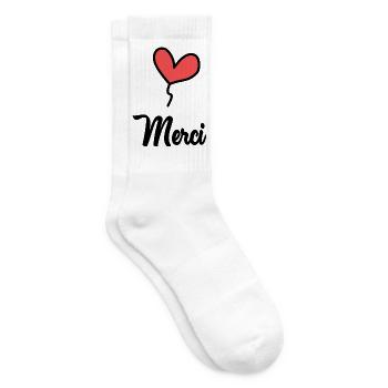 MERCI. MAÎTRESSE. MAÎTRE - Chaussettes de tennis - blanc - Droite