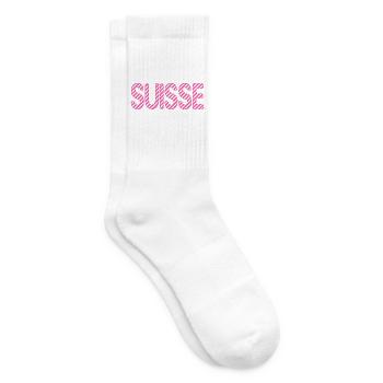 SUISSE. PAYS. GENEVE. HUMOUR. DRAPEAU. GENEVE - Chaussettes de tennis - blanc - Droite