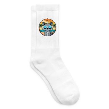 Australische Nebelkatzenrasse Cartoon Sonnenbrille Strand - Tennissocken - Weiß - Rechts