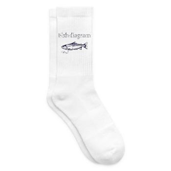 Fish diagram - Explained simply - Tennissocken - Weiß - Rechts