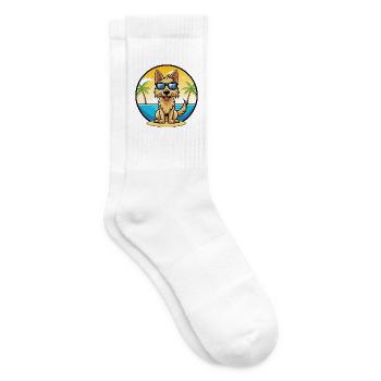 Berger Picard Hunderasse Cartoon Sonnenbrille Strand - Tennissocken - Weiß - Rechts