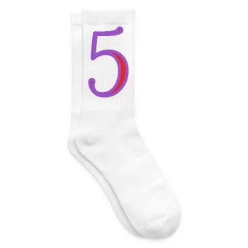 5. 5 YEARS. 5th ANNIVERSARY. 5 YEAR ANNIVERSARY - Tennis socks - white - Right