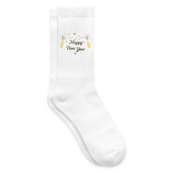 Happy New Year - Tennissocken - Weiß - Rechts