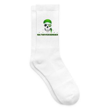 Totenkopf naturverbunden Margerite - Tennissocken - Weiß - Rechts